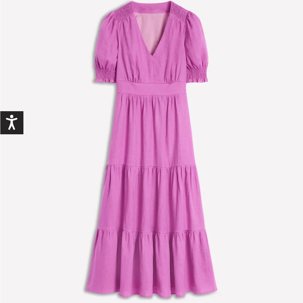 Boden - Anna Linen Tiered Midi Dress